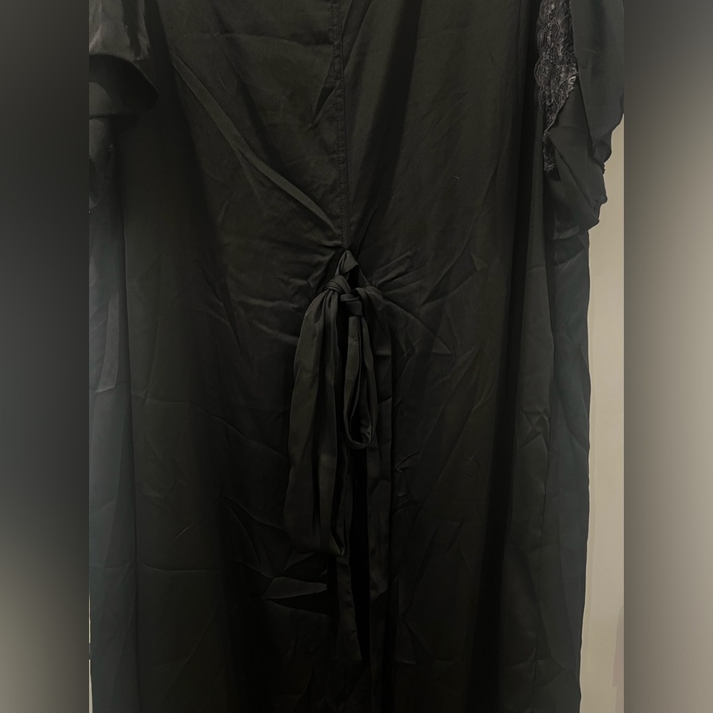 🆕 Free People Intimately Moonbeam Black Ruffle Robe - Picture 8 of 9